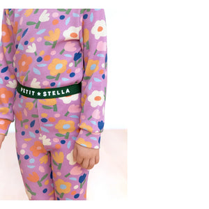 Petit Stella - Çiçek Desenli Pima Pamuk ve Modal Pijama | Mürdüm
