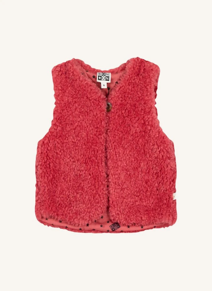 Bonton - Teddy Beti ceket | Framboise