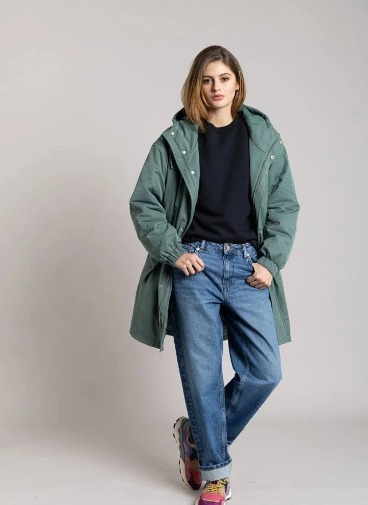Smallable Woman - Zebra Geri Dönüştürülmüş Elyaf Astarlı Parka | Teal