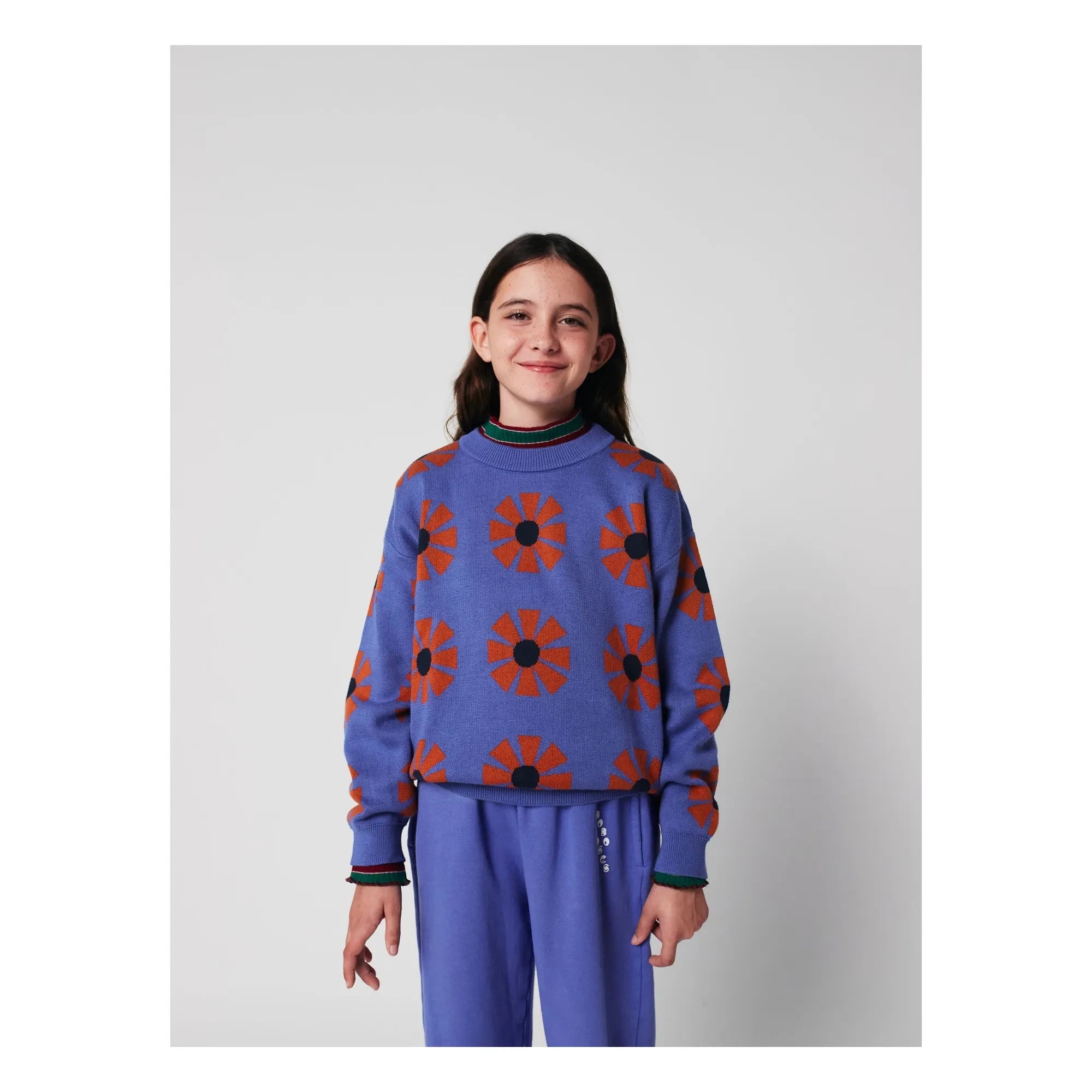 Bobo Choses - Kaleidoscope Organik Pamuk Kazak | Mor