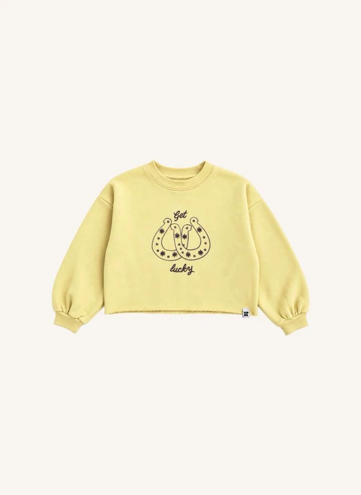 Hundred Pieces - Belmont Lucky Organik Pamuk Sweatshirt | أصفر فاتح