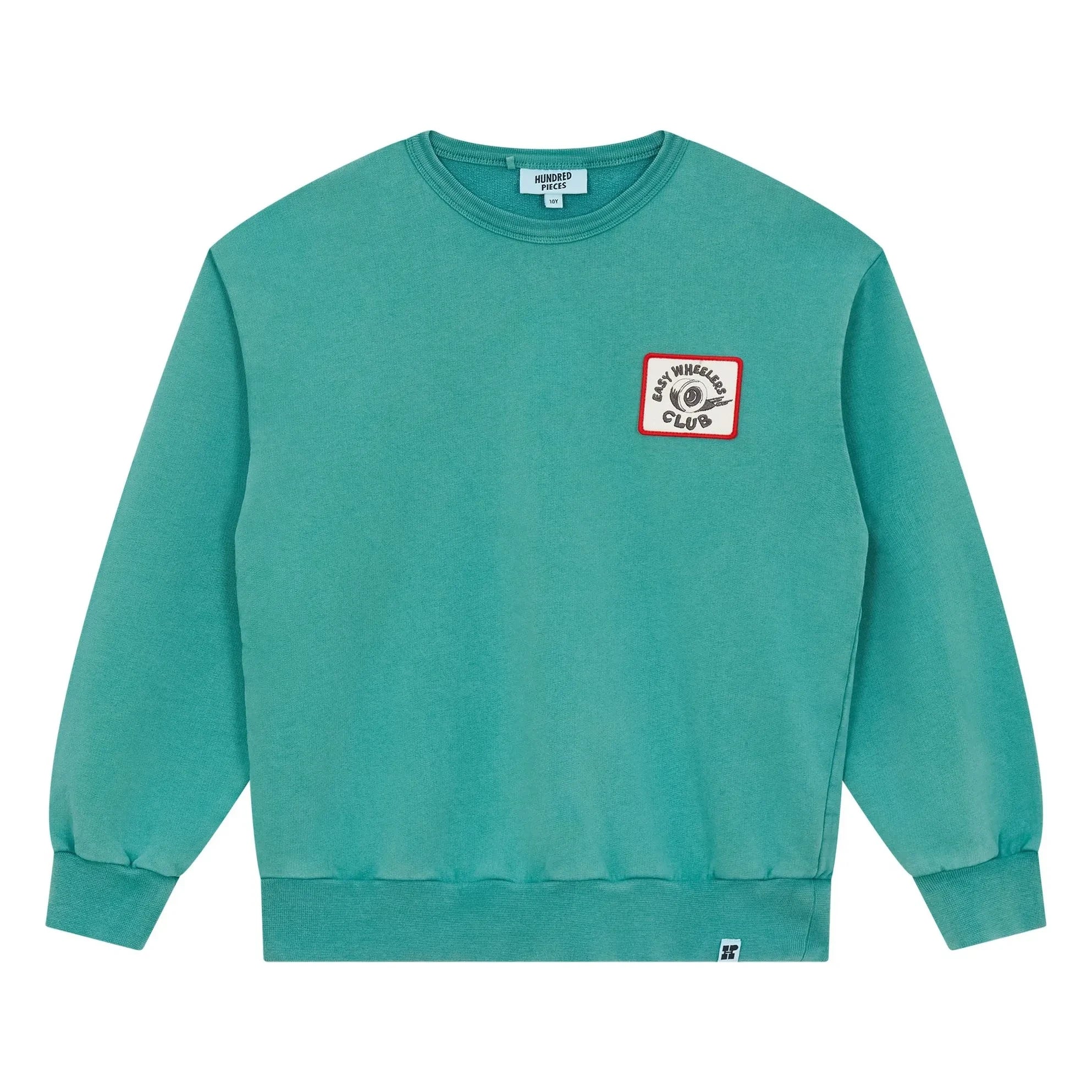 Hundred Pieces - Ryde Wheelers organik pamuklu sweatshirt | Zümrüt yeşili
