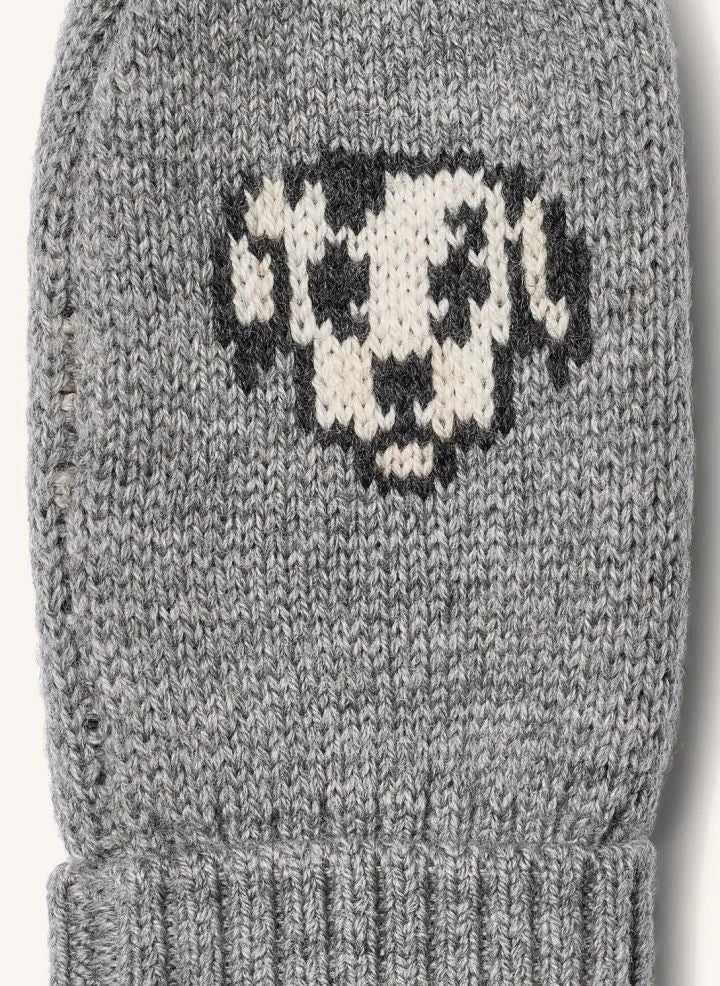Wheat - Towsi Jakarlı Merino Yün Eldiven | Gri