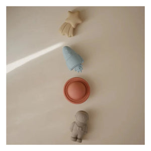 Mushie - Espace banyo oyuncakları - 4'lü set