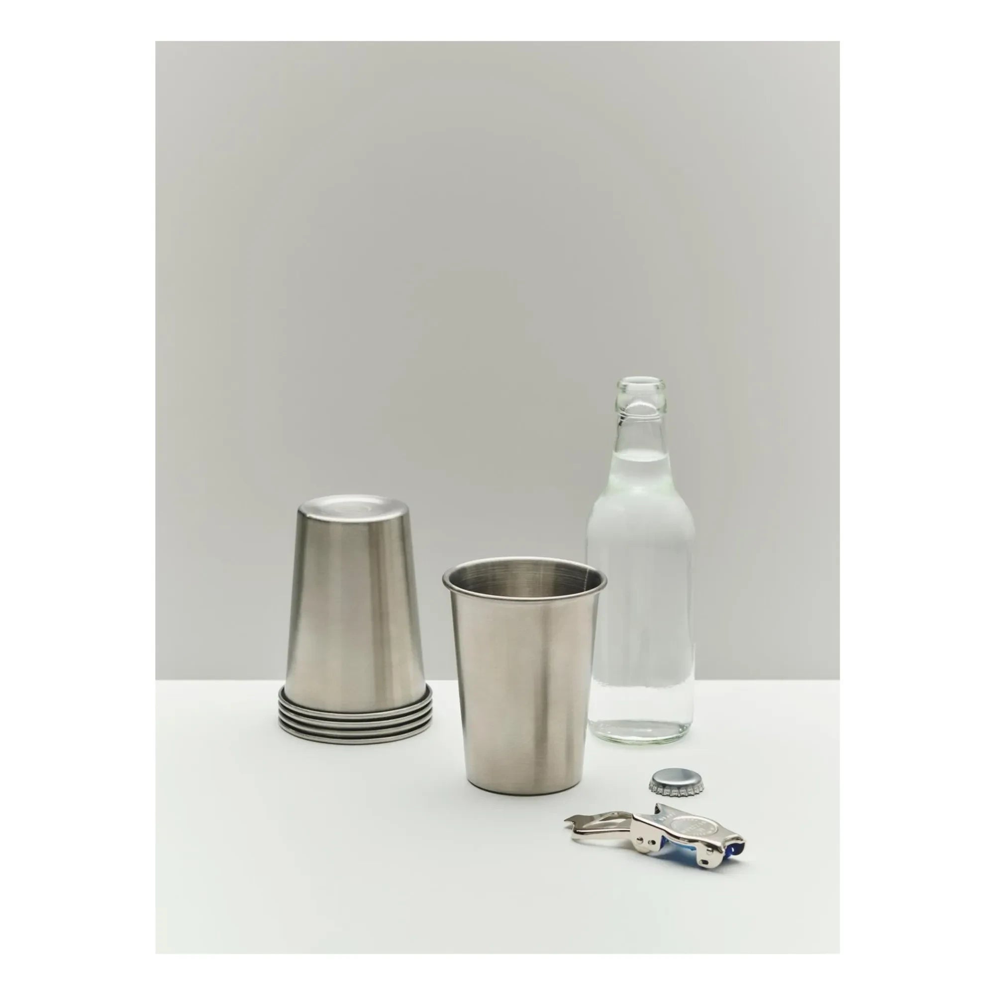 Hay - Outdoor Market çelik bardaklar, Jasper Morrison - 2'li Set | Çelik