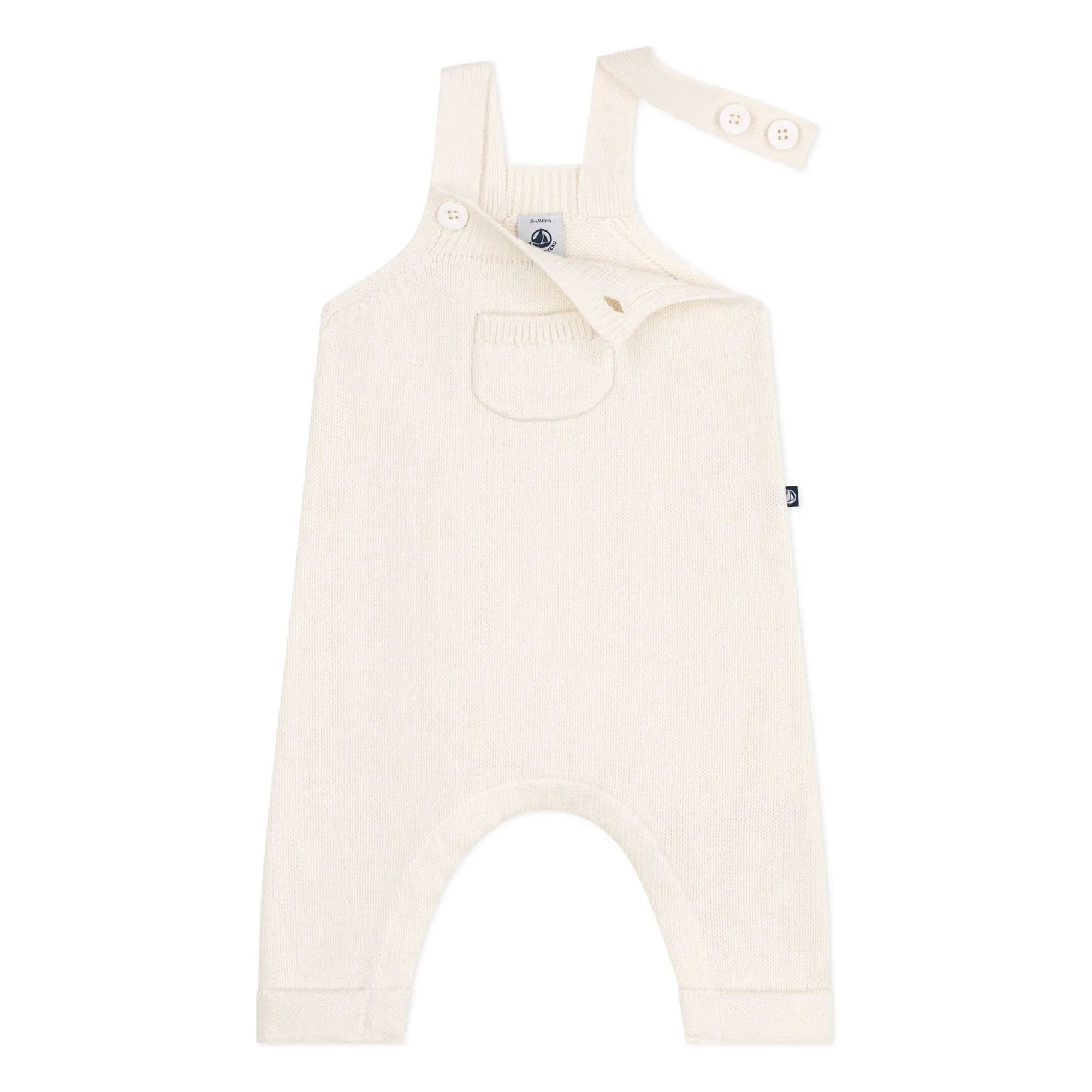 Petit Bateau - Yün Örgü Salopet | Ecru