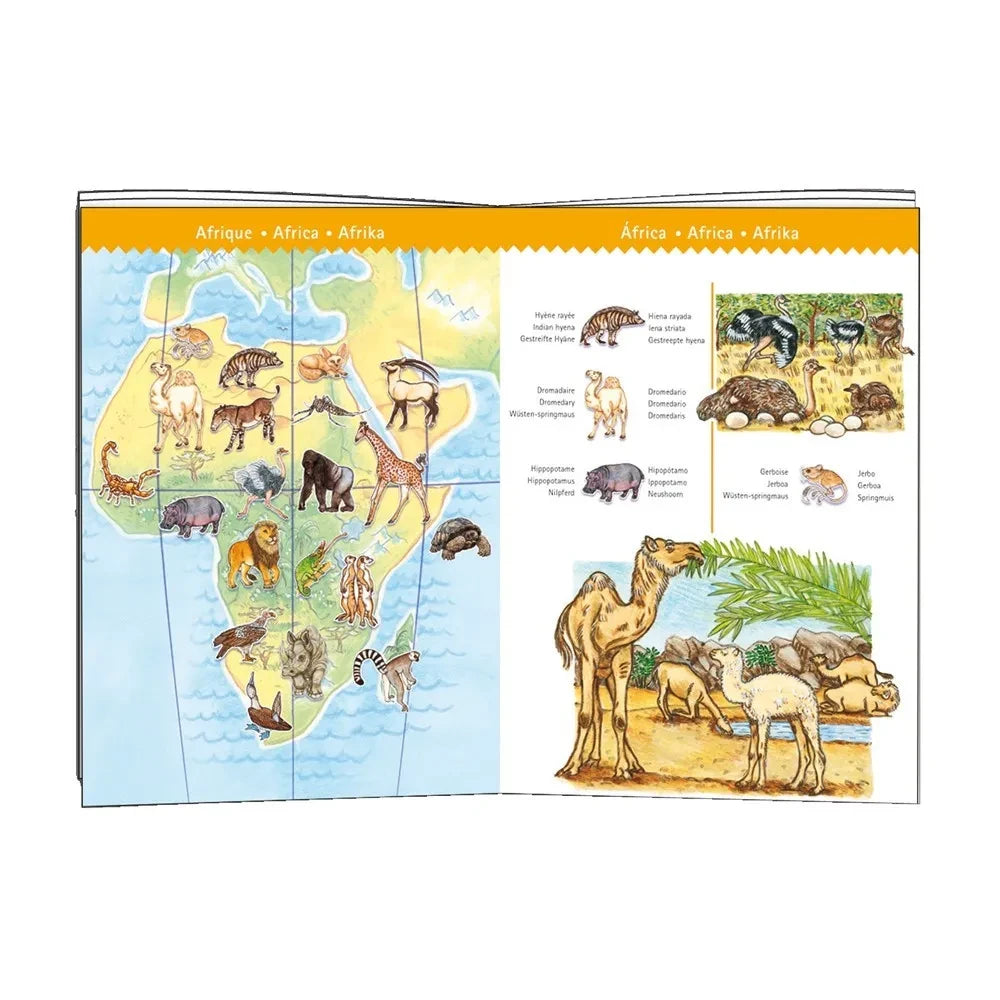 Djeco - Puzzle World'un hayvanları ve kitapçığı