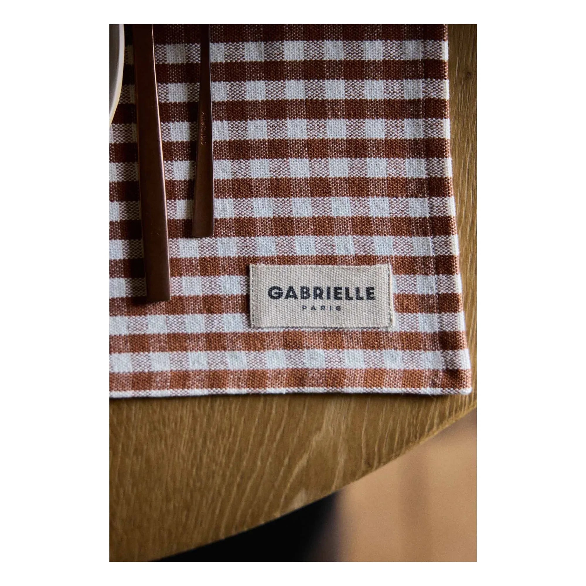Gabrielle Paris - Gingham Amerikan Servisi Moka | Mocha