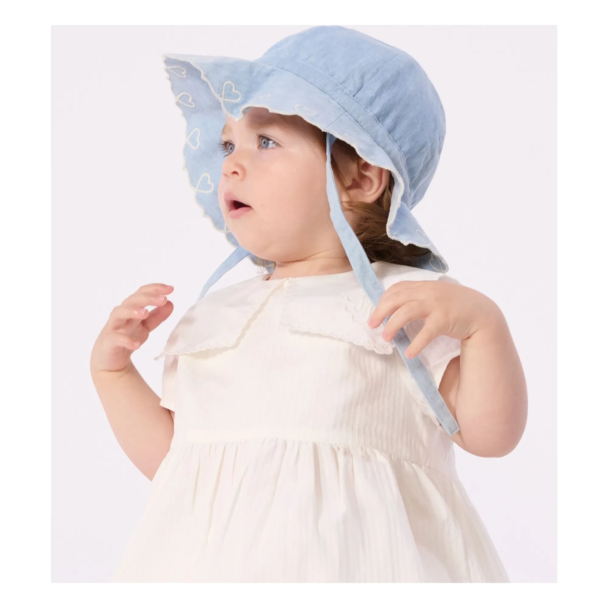 Petit Bateau - Capeline Chambray Bebek | Açık Mavi