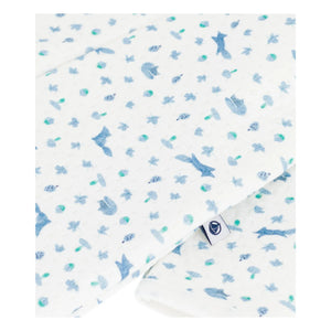 Petit Bateau - Tüylü Dors Bien Tilki Tulum Pijama Organik Pamuk | Beyaz