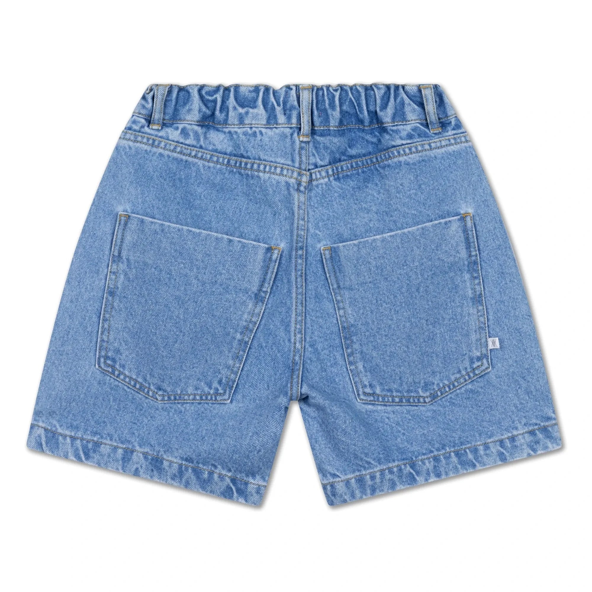 Repose AMS - Denim Organik Pamuk Bermuda Şort | Mavi