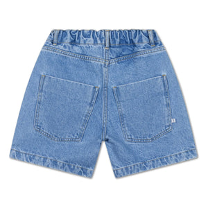 Repose AMS - Denim Organik Pamuk Bermuda Şort | Mavi