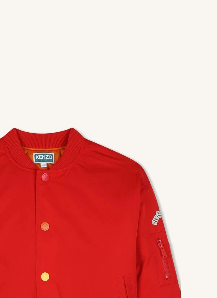 Kenzo - Bomber Rozetli İşlemeli Kenzo | Kırmızı