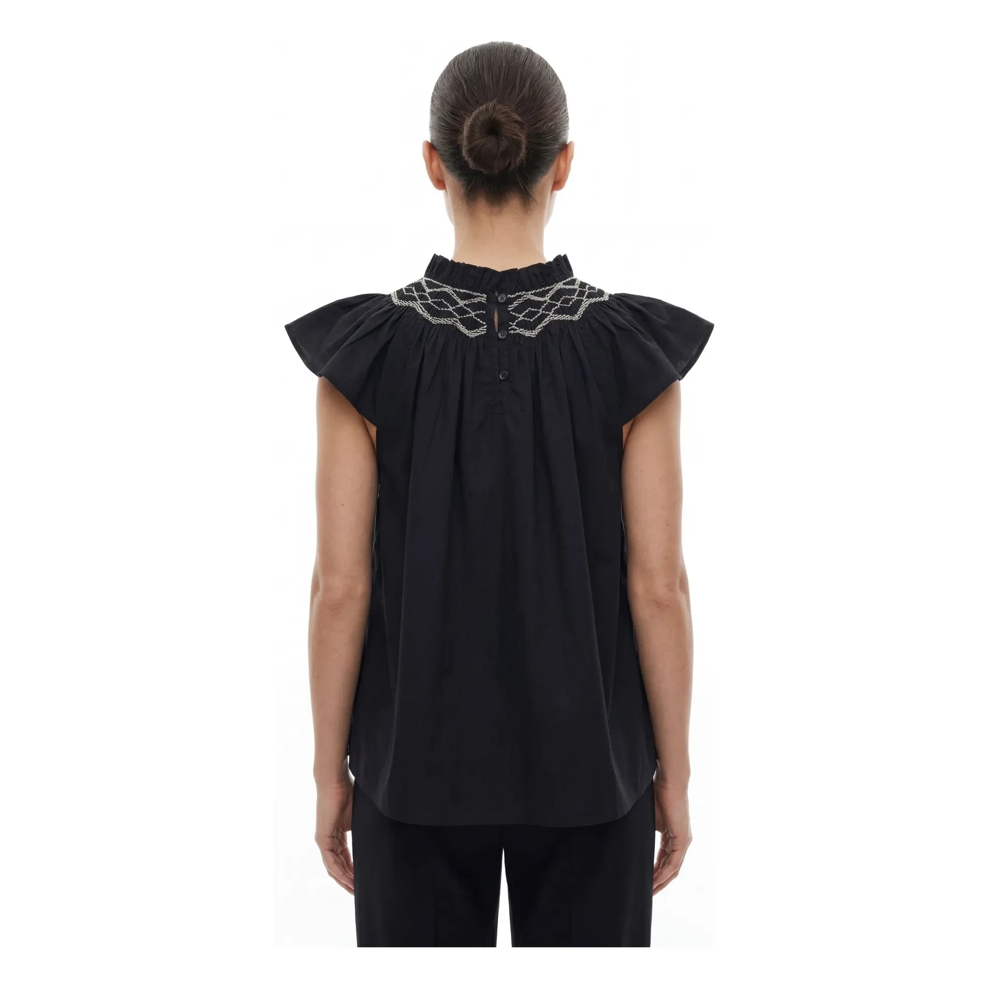 BELLEPIECE - Mykonos Pamuk Poplin Üst | Siyah