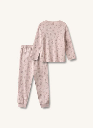 Wheat - Mila Fleuri Organik Pamuklu Pijama | Pudra pembesi