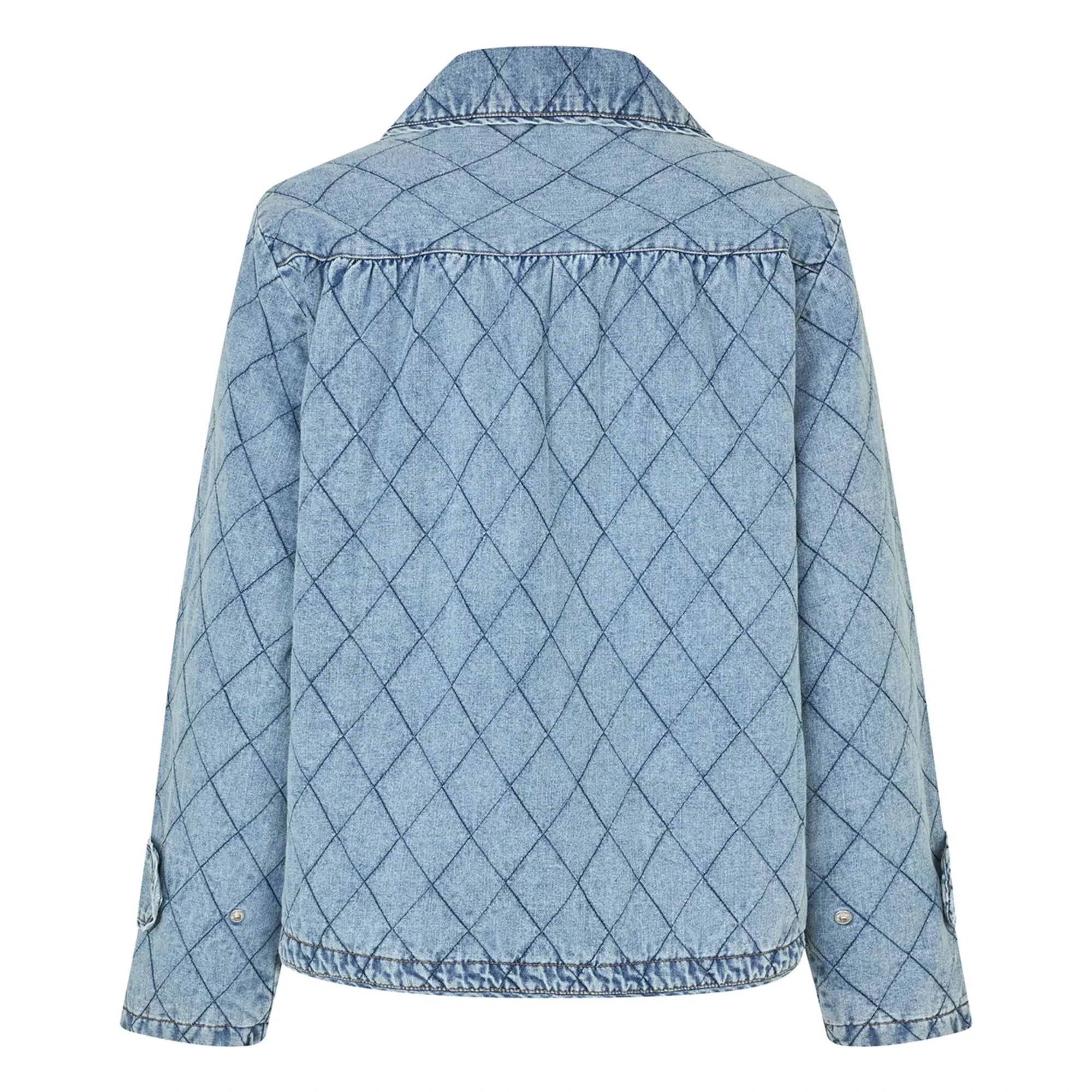 Lollys Laundry - Viola Kapitone Pamuk Ceket | Denim mavisi