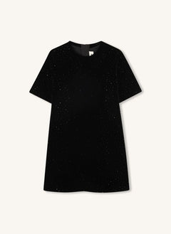 Zadig & Voltaire - Pul Payetli Tişört Elbise | Siyah