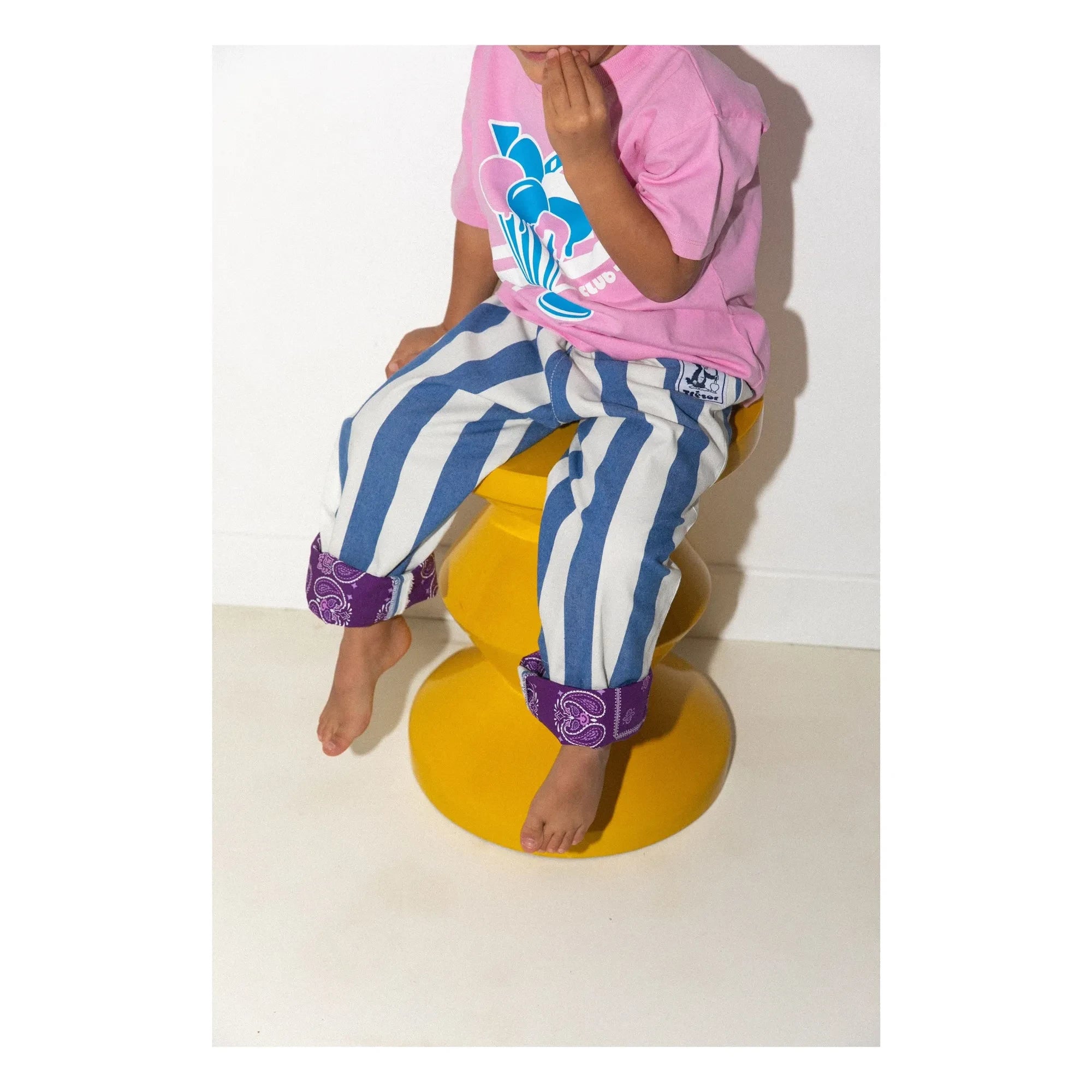 Club Trésor - Normandi Çizgili dönüşebilen pantolon | Mavi