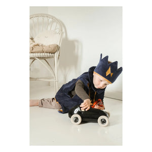 Fabelab - Kadife Pelerin ve Taç | Gece mavisi