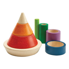 Plan Toys - İstiflenebilir ve iç içe geçebilen piramit