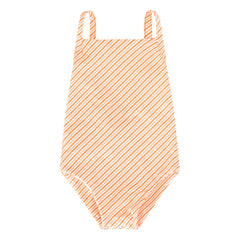 Ina Swim - Mara Çizgili Tek Parça Mayo | Mercan