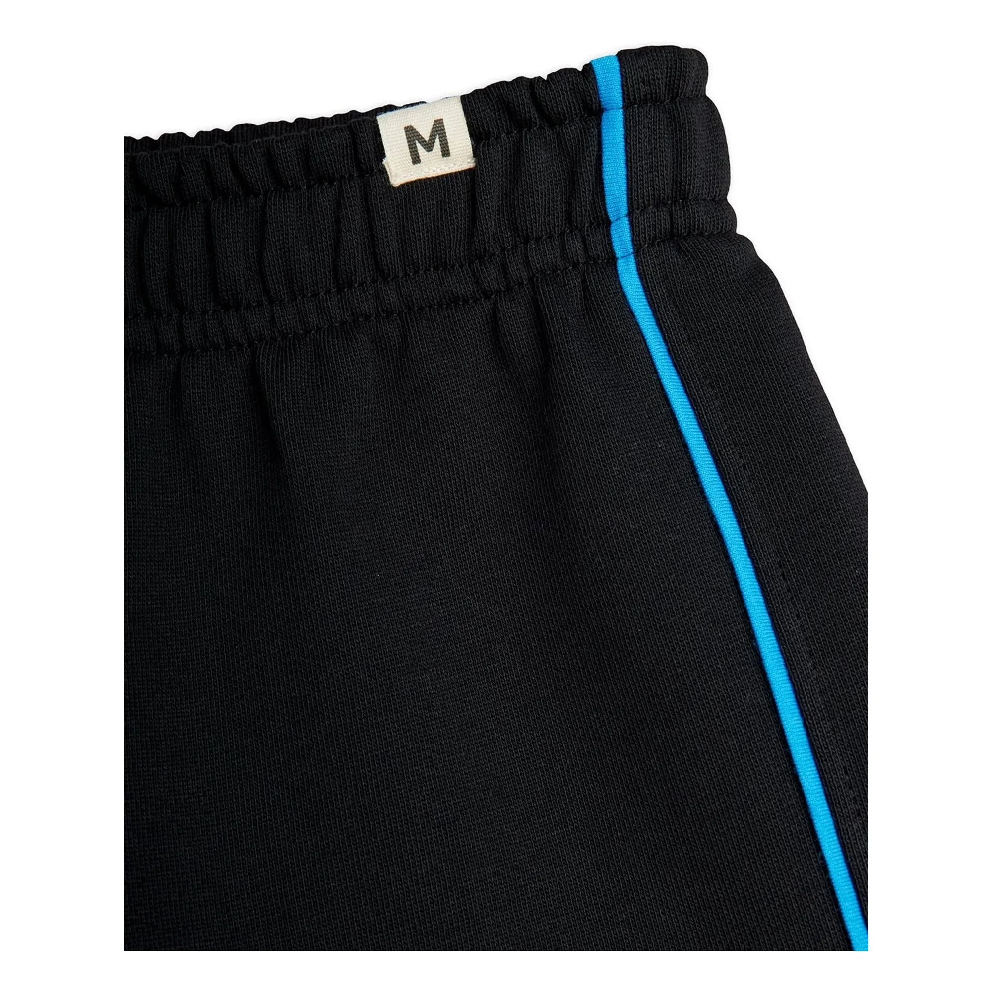 Mini Rodini - Organik pamuklu kontrast biyeli eşofman şortu | Siyah