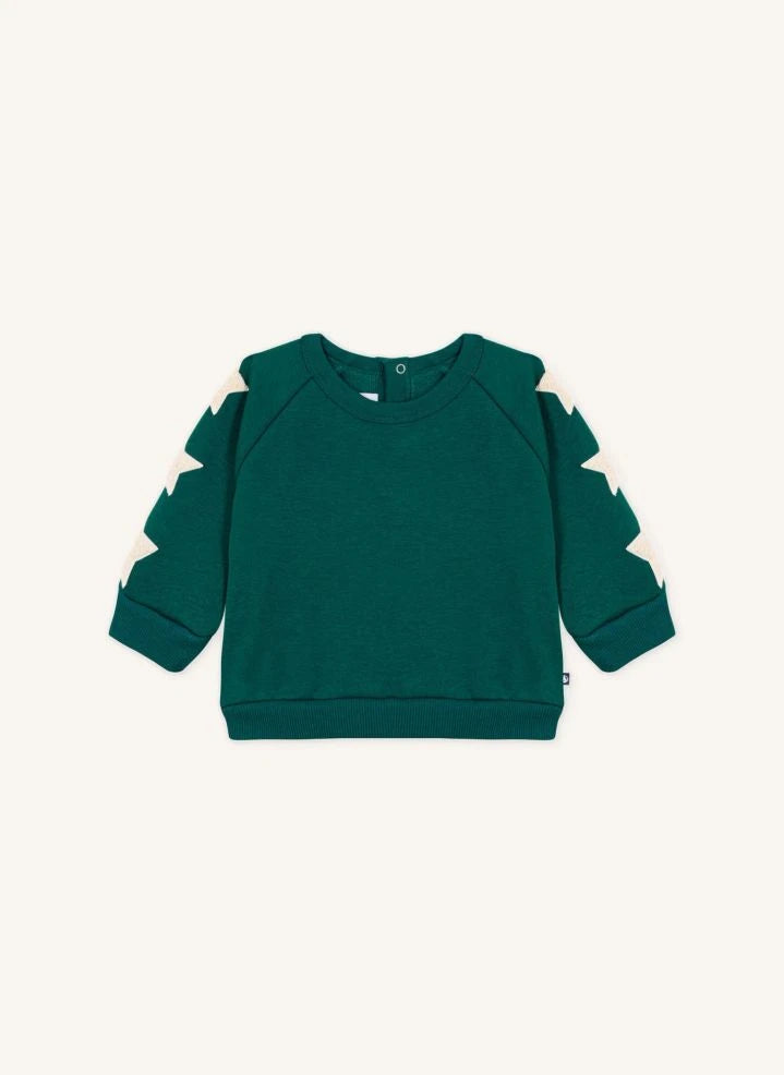 Petit Bateau - Baby Stars Sweat | Yeşil