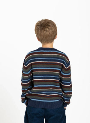 Smallable Kid - متاتو سترة صوفية مخططة | أزرق