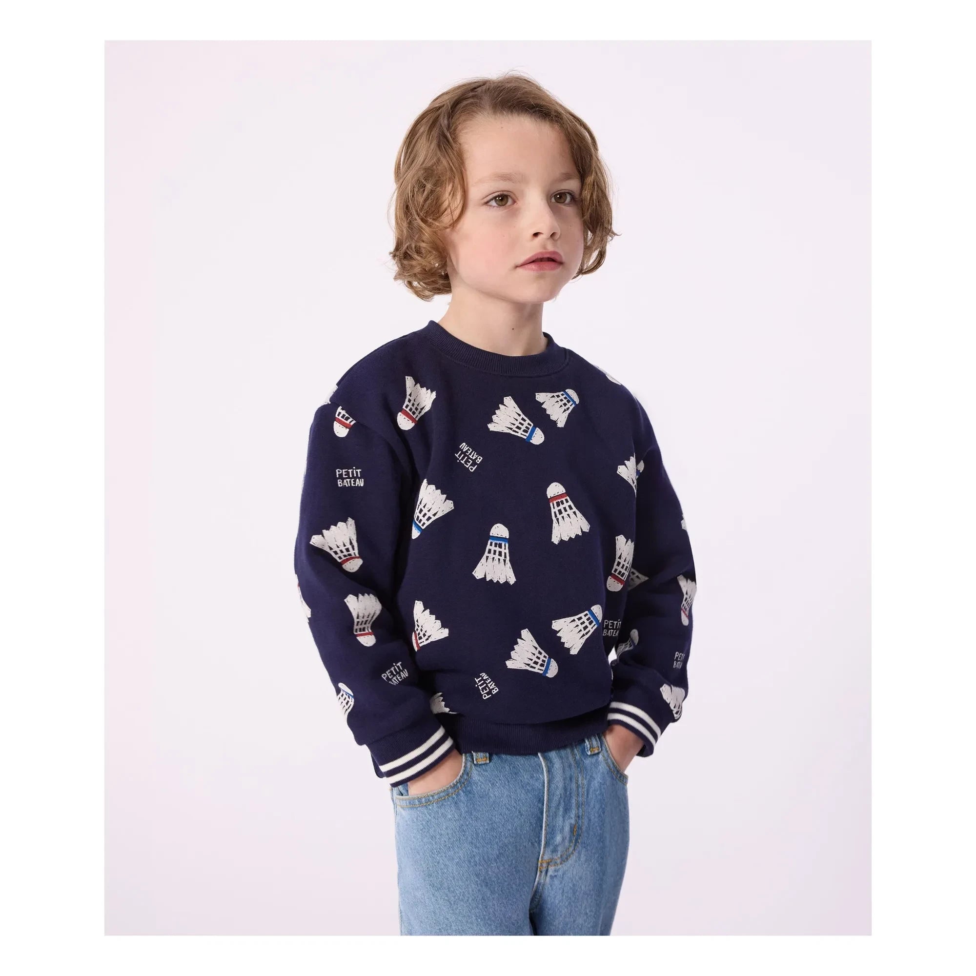 Petit Bateau - Badminton polar sweatshirt | Gece mavisi