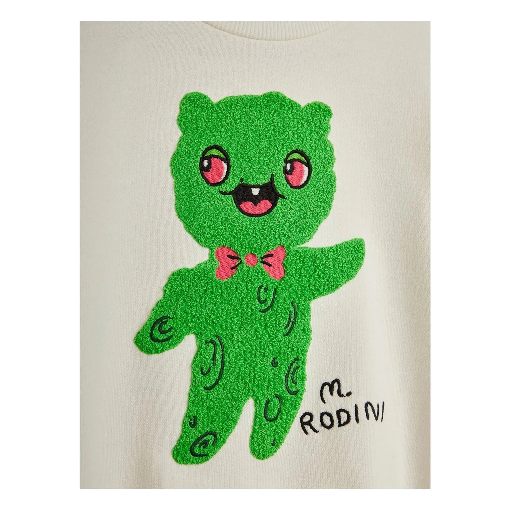 Mini Rodini - Alien organik pamuk sweatshirt | Ekru