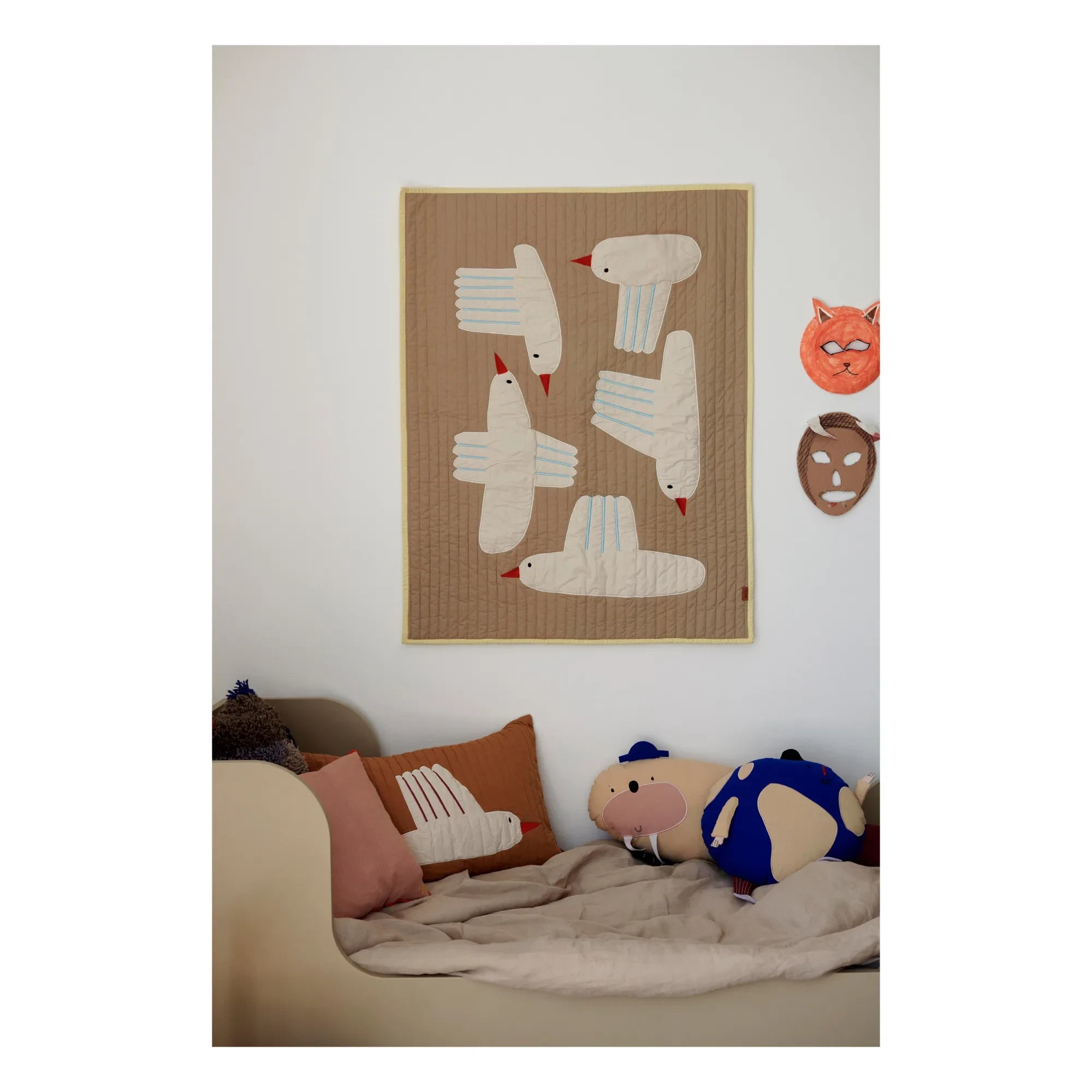Ferm Living Kids - Bird بطانية قطنية