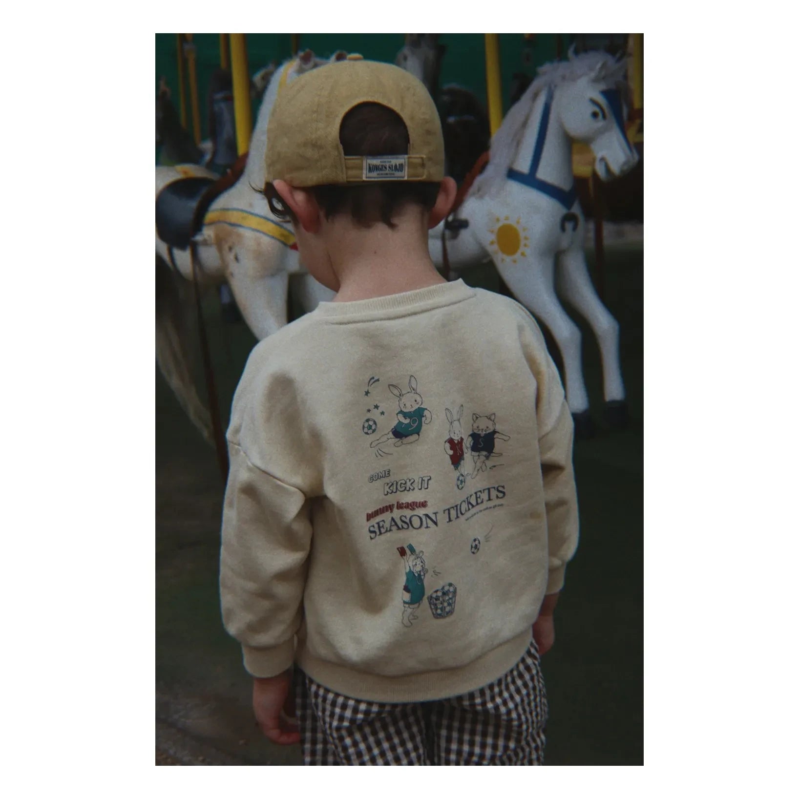 Konges Sløjd - Lou Football Organik Pamuklu Sweatshirt | Bej