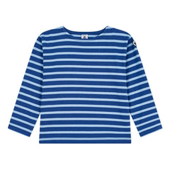 Petit Bateau - Marinière rozetli Tişört | Mavi