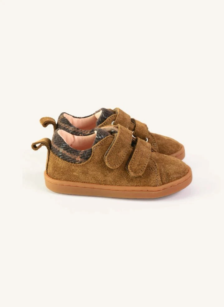 Lazare - Mahaut Tartan Sneakers | Haki kahverengi