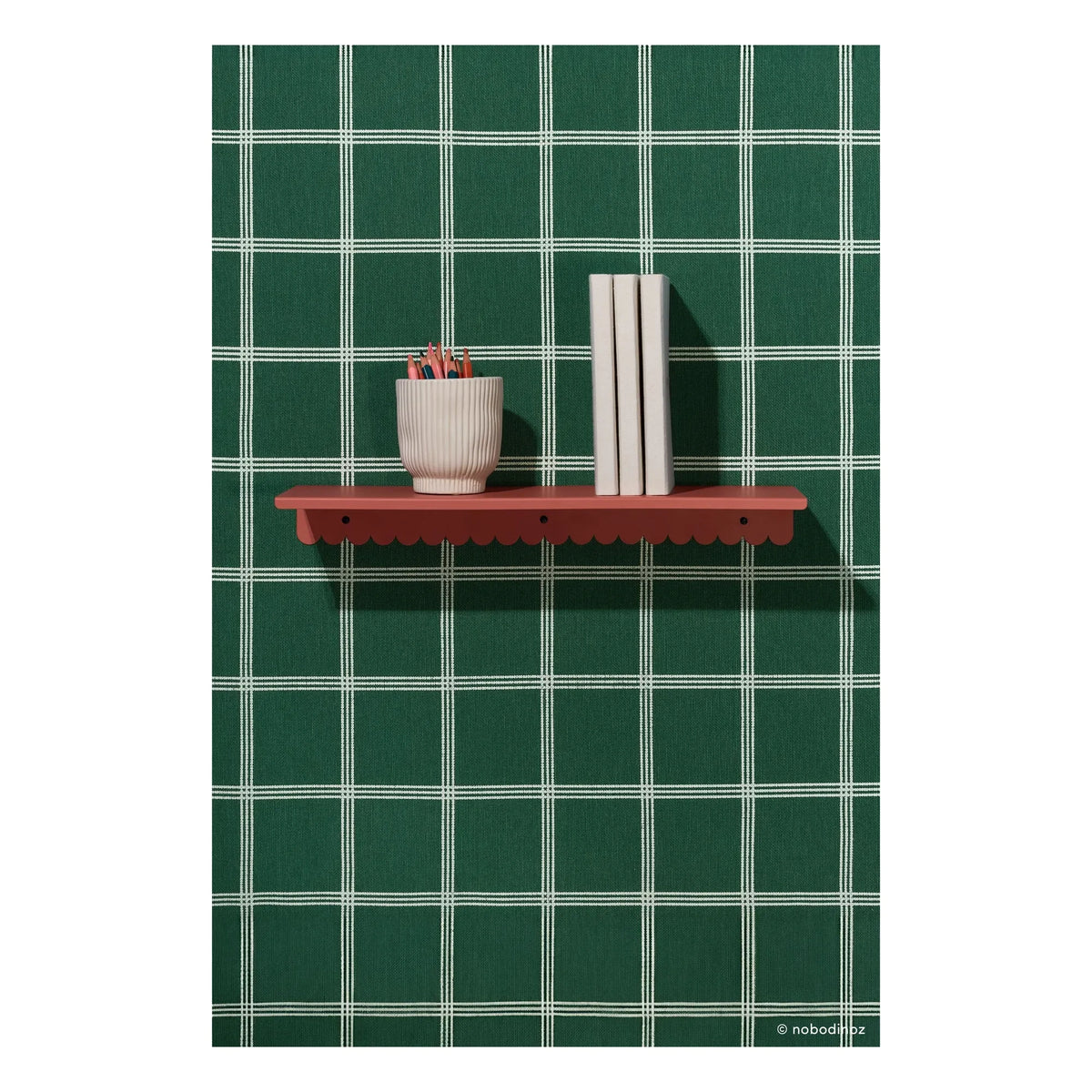 Nobodinoz - Vibes duvar rafı 50x16 cm | Terracotta