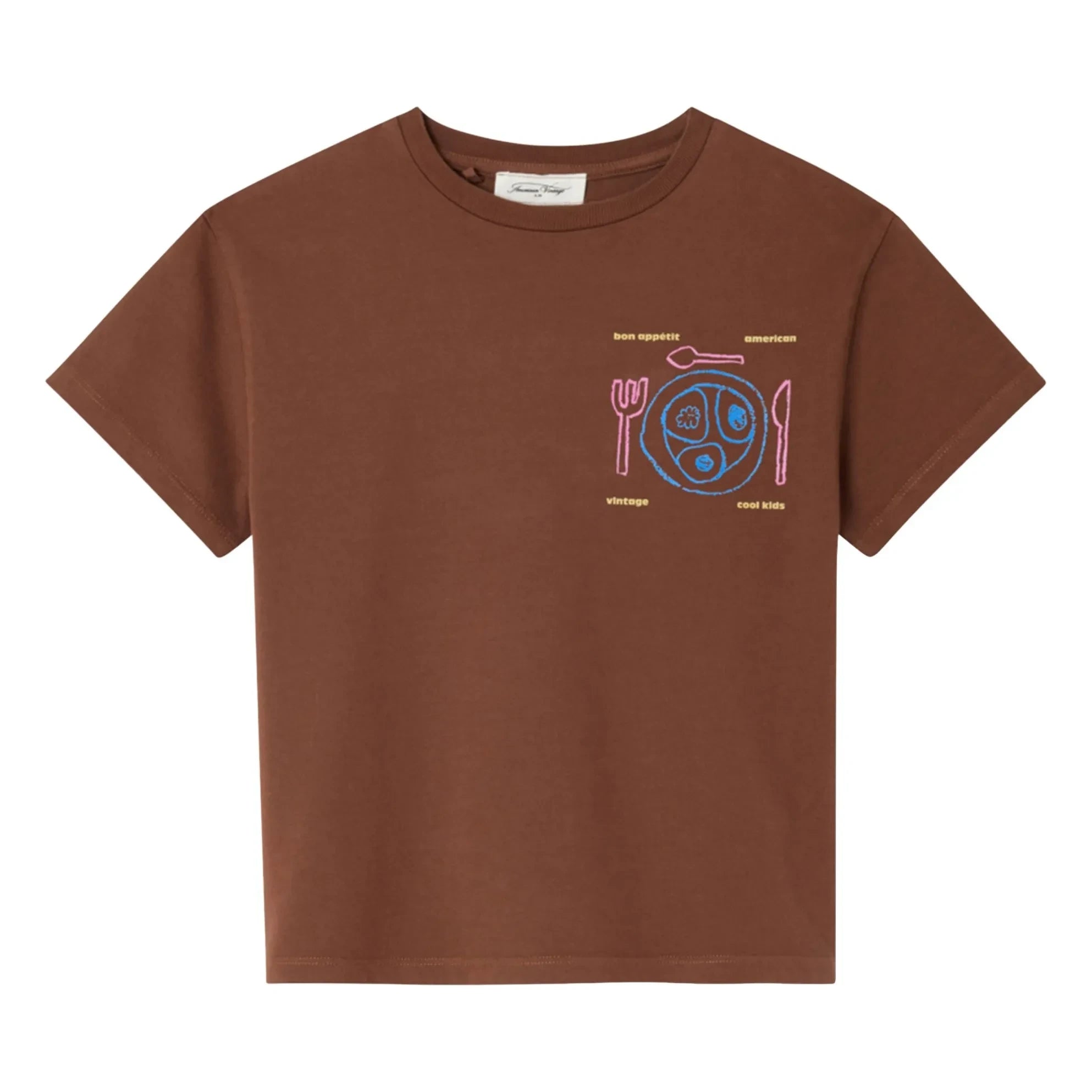 American Vintage - Fizvalley Dinner T-shirt | Kahverengi