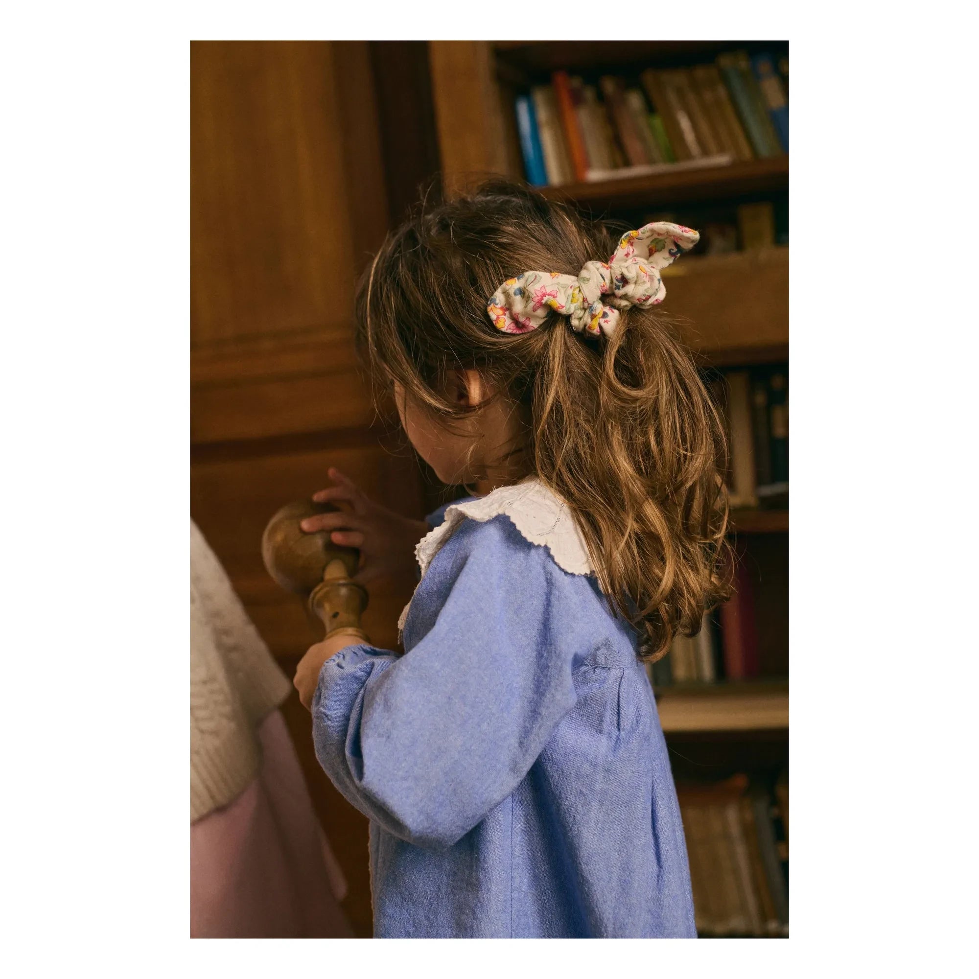 Louise Misha - Hyacinte organik pamuk elbise | Denim mavi