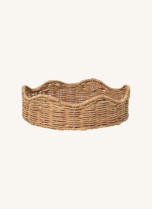 Broste Copenhagen - Lola Yuvarlak Rattan Tepsi