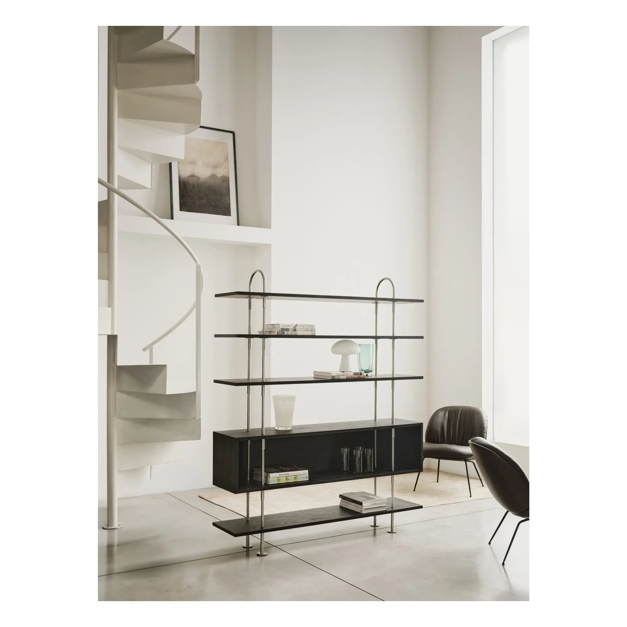 Gubi - Beetle Yumuşak deri lounge sandalye, Gamfratesi | Kahve