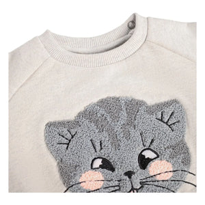 Molo - Disc Cat Organik Pamuk Kazak | Gri melanj