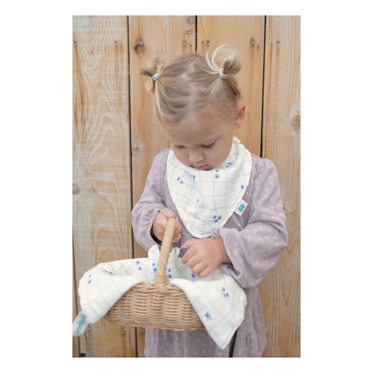 Soft Spot - Organik pamuktan yaban mersinli bandana önlükler - 3'lü set