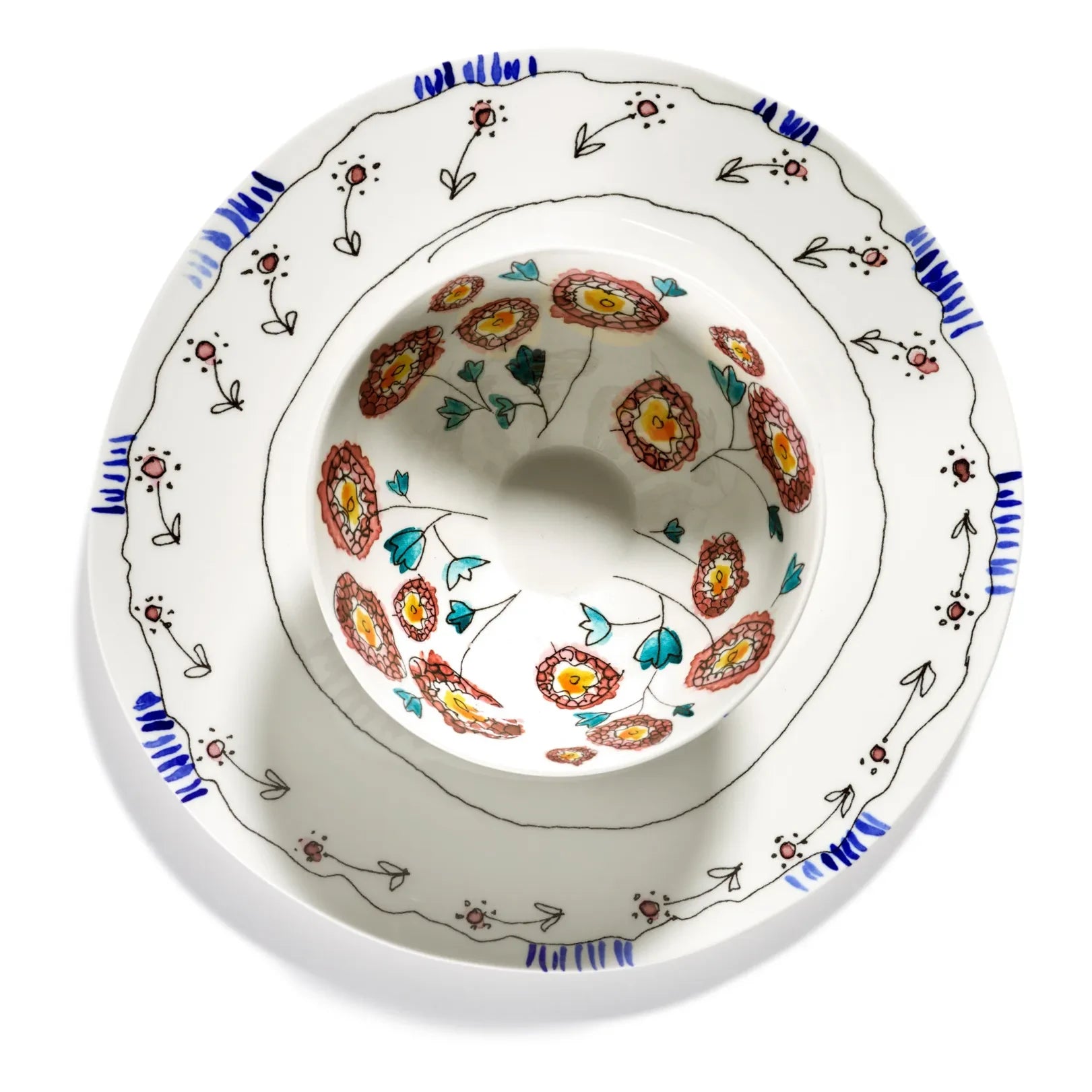 Serax - Anemone kaseler, Serax for Marni - 2'li Set | Süt