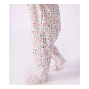 Petit Bateau - Dors Bien Fleuri Kadife Pijama | Beyaz