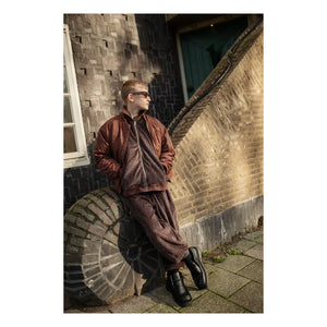 Repose AMS - Organik Pamuk Leopar Desenli Jogger Pantolon | Kahverengi