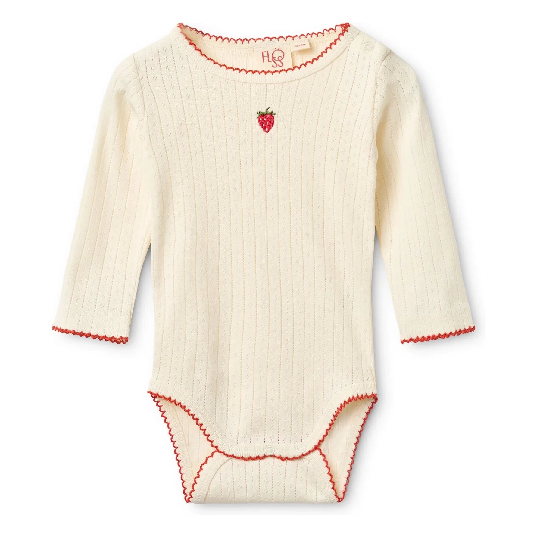 Flöss - Body Pointelle Flora Fraise | Krem