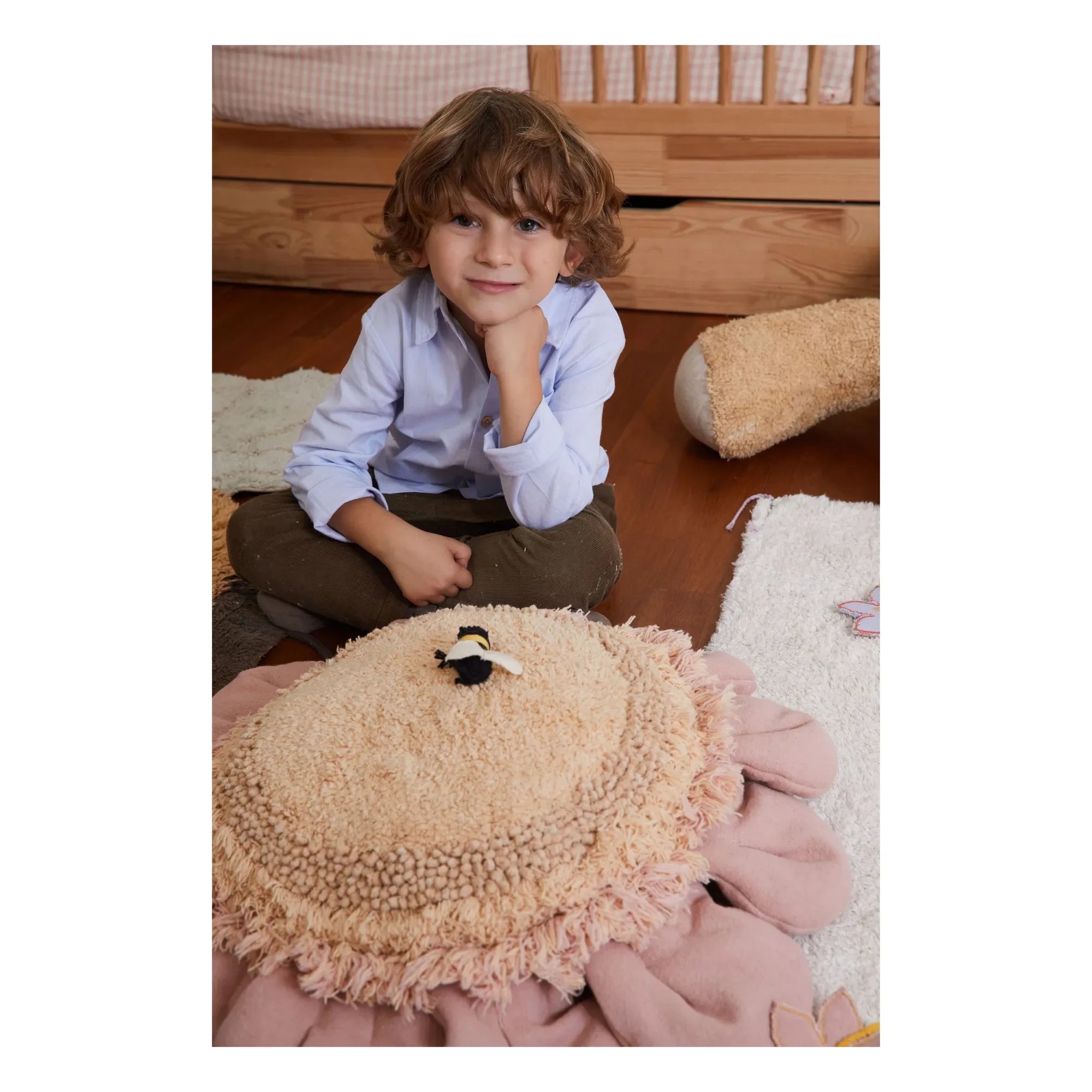Lorena Canals - Daisy puf | Pembe