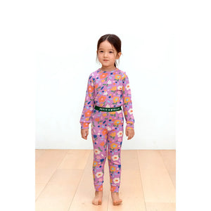 Petit Stella - Çiçek Desenli Pima Pamuk ve Modal Pijama | Mürdüm