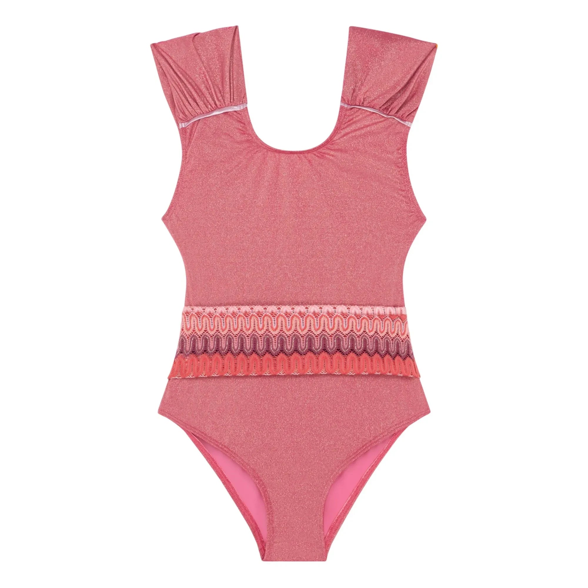 Lison Paris - Dolce Vita Metalik Tek Parça Mayo | Pembe