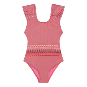 Lison Paris - Dolce Vita Metalik Tek Parça Mayo | Pembe