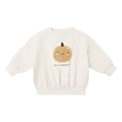 Quincy Mae - Organik pamuklu balkabağı sweatshirt | Ekru